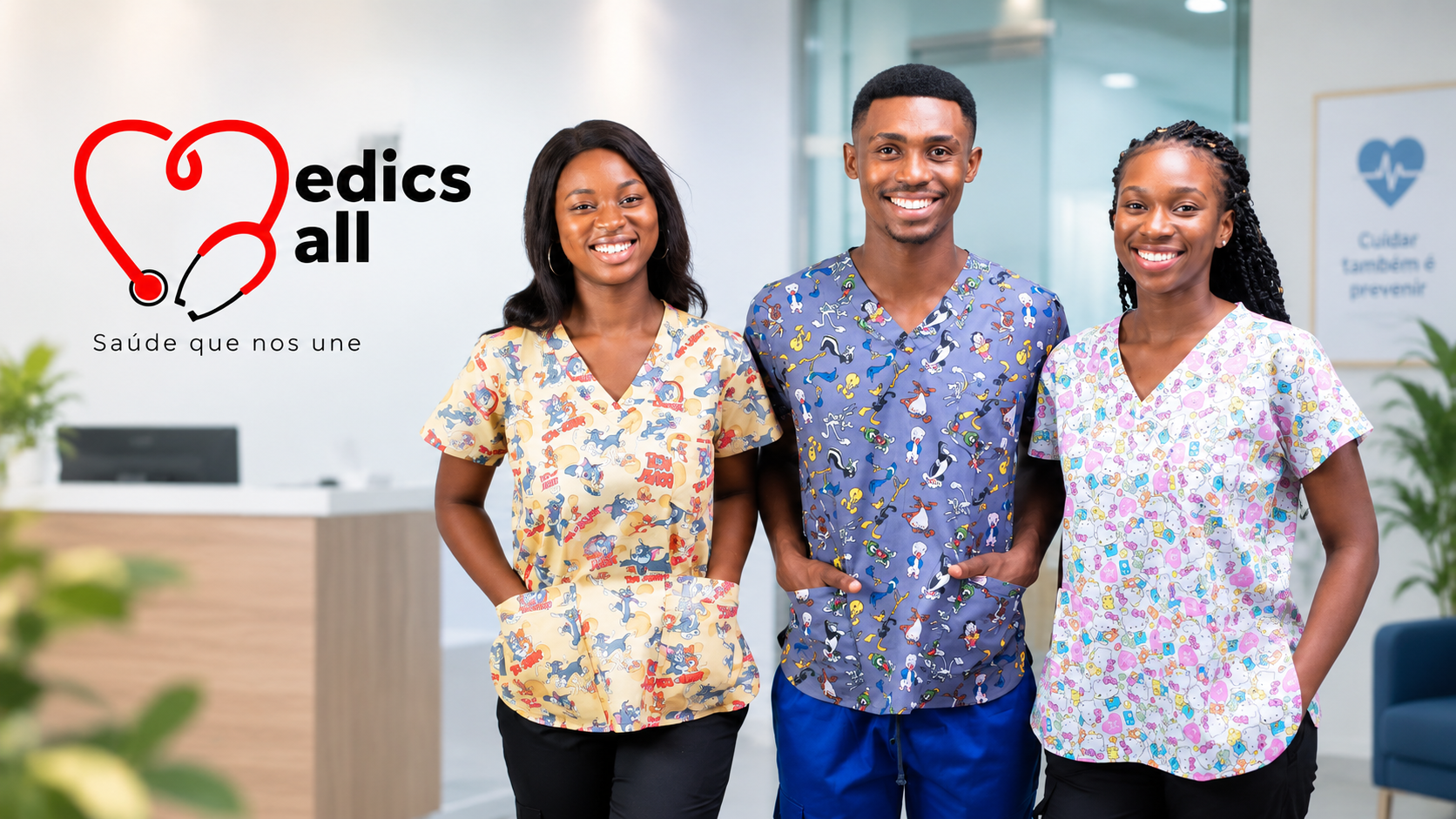 MedicsMall team in scrubs